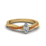 Load image into Gallery viewer, marquise-cut-infinity-twist-diamond-engagement-ring-with-orange-sapphire-in-14K-yellow-gold-FD8253MQRGSAOR-NL-YG
