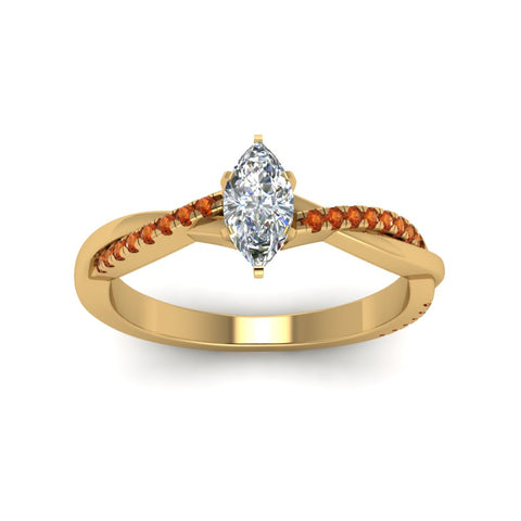 marquise-cut-infinity-twist-diamond-engagement-ring-with-orange-sapphire-in-14K-yellow-gold-FD8253MQRGSAOR-NL-YG