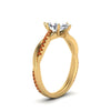 Load image into Gallery viewer, marquise-cut-infinity-twist-diamond-engagement-ring-with-orange-sapphire-in-14K-yellow-gold-FD8253MQRGSAOR-NL-YG