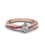 Load image into Gallery viewer, marquise-cut-infinity-twist-diamond-engagement-ring-with-pink-sapphire-in-14K-rose-gold-FD8253MQRGSADRPI-NL-RG
