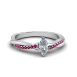 Load image into Gallery viewer, marquise-cut-infinity-twist-diamond-engagement-ring-with-pink-sapphire-in-14K-white-gold-FD8253MQRGSADRPI-NL-WG

