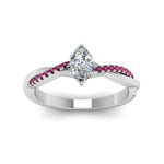 Load image into Gallery viewer, marquise-cut-infinity-twist-diamond-engagement-ring-with-pink-sapphire-in-14K-white-gold-FD8253MQRGSADRPI-NL-WG
