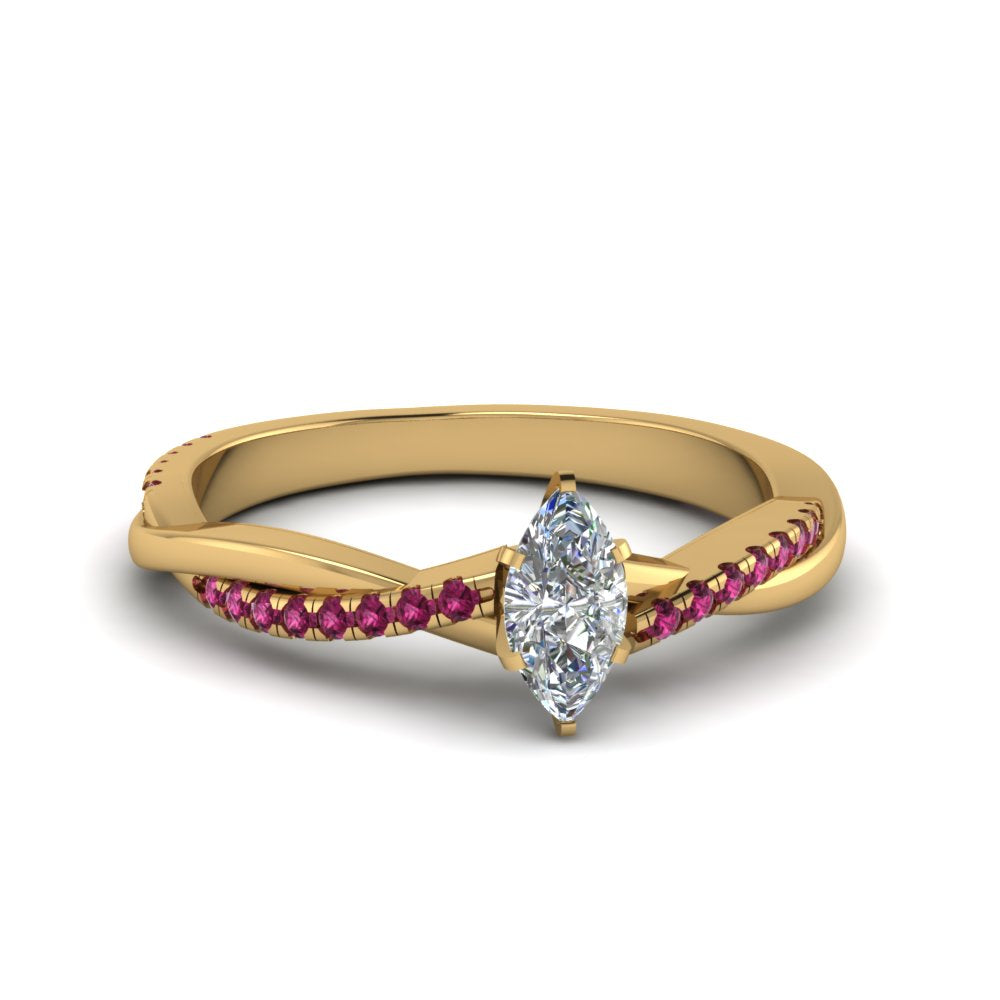 marquise-cut-infinity-twist-diamond-engagement-ring-with-pink-sapphire-in-14K-yellow-gold-FD8253MQRGSADRPI-NL-YG