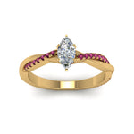 Load image into Gallery viewer, marquise-cut-infinity-twist-diamond-engagement-ring-with-pink-sapphire-in-14K-yellow-gold-FD8253MQRGSADRPI-NL-YG

