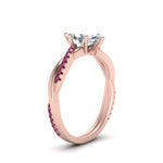 Load image into Gallery viewer, marquise-cut-infinity-twist-diamond-engagement-ring-with-pink-sapphire-in-14K-rose-gold-FD8253MQRGSADRPI-NL-RG
