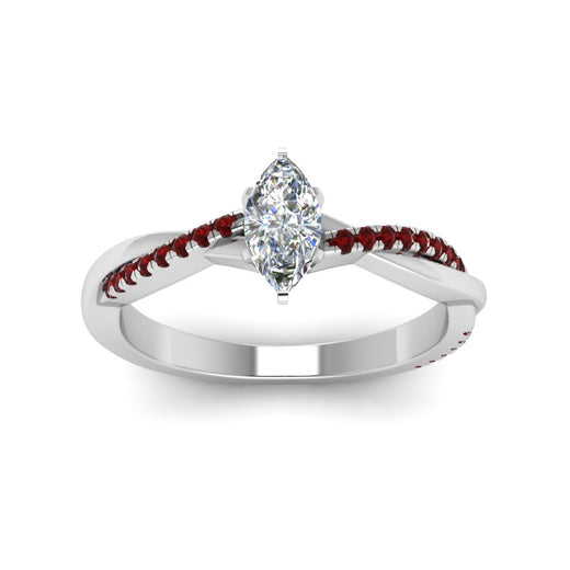 marquise-cut-infinity-twist-diamond-engagement-ring-with-ruby-in-14K-white-gold-FD8253MQRGRUDR-NL-WG