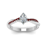 Load image into Gallery viewer, marquise-cut-infinity-twist-diamond-engagement-ring-with-ruby-in-14K-white-gold-FD8253MQRGRUDR-NL-WG

