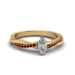 Load image into Gallery viewer, marquise-cut-infinity-twist-diamond-engagement-ring-with-ruby-in-14K-yellow-gold-FD8253MQRGRUDR-NL-YG
