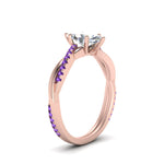 Load image into Gallery viewer, marquise-cut-infinity-twist-diamond-engagement-ring-with-violac-topaz-in-14K-rose-gold-FD8253MQRGVITO-NL-RG
