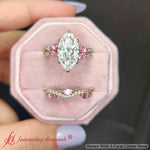 Load image into Gallery viewer, marquise-cut-lab-diamond-luxury-wedding-ring-set-in-rose-gold-fdenr3211mq-fancy-1-nl-rg
