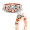 Load image into Gallery viewer, marquise-cut-orange-sapphire-celtic-two-tone-bridal-matching-set-in-rose-gold-fdens2255mqgsaorangle3-nl-rg-ws4.jpg