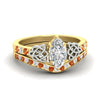 Load image into Gallery viewer, marquise-cut-orange-sapphire-channel-band-celtic-bridal-set-in-yellow-gold-fdens2255mqgsaorsleep-nl-yg-ws2.jpg