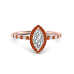 Load image into Gallery viewer, marquise-cut-orange-sapphire-halo-petite-engagement-ring-in-rose-gold-FD8523MQRGSAORANGLE3-NL-RG
