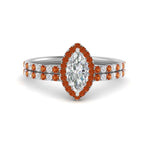 Load image into Gallery viewer, marquise-cut-orange-sapphire-halo-wedding-ring-set-in-white-gold-FD8523MQGSAOR-NL-WG