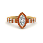 Load image into Gallery viewer, marquise-cut-orange-sapphire-halo-wedding-ring-set-in-yellow-gold-FD8523MQGSAOR-NL-YG