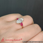 Load image into Gallery viewer, marquise-cut-pear-3-stone-cathedral-ring-with-ruby-in-14k-yellow-gold-fdenr9210-2
