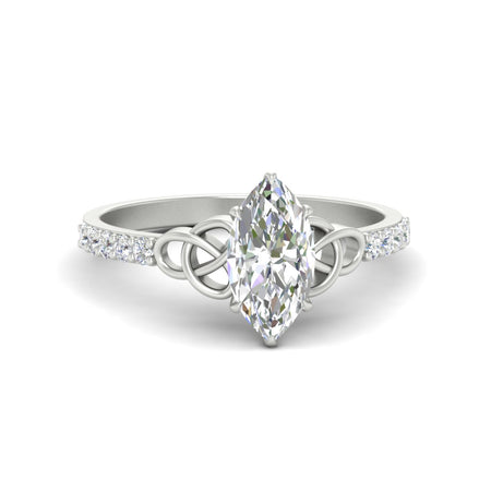 Marquise Cut Petite Celtic diamond Ring
