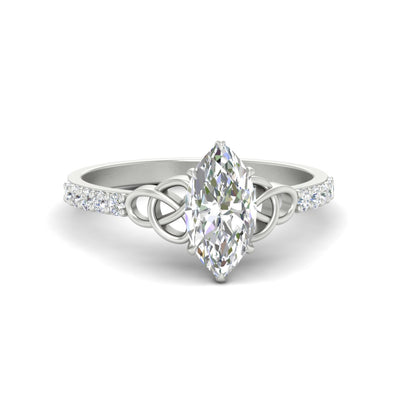 Marquise Cut Petite Celtic diamond Ring