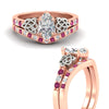 Load image into Gallery viewer, marquise-cut-pink-sapphire-celtic-two-tone-bridal-matching-set-in-rose-gold-fdens2255mqgsadrpiangle3-nl-rg-ws4.jpg