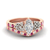 Load image into Gallery viewer, marquise-cut-pink-sapphire-celtic-two-tone-bridal-matching-set-in-rose-gold-fdens2255mqgsadrpisleep-nl-rg-ws4.jpg