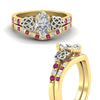 Load image into Gallery viewer, marquise-cut-pink-sapphire-celtic-two-tone-bridal-matching-set-in-yellow-gold-fdens2255mqgsadrpiangle3-nl-yg-ws4.jpg