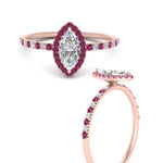 Load image into Gallery viewer, marquise-cut-pink-sapphire-halo-petite-engagement-ring-in-rose-gold-FD8523MQRGSADRPIANGLE3-NL-RG