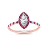 Load image into Gallery viewer, marquise-cut-pink-sapphire-halo-petite-engagement-ring-in-rose-gold-FD8523MQRGSADRPIANGLE3-NL-RG