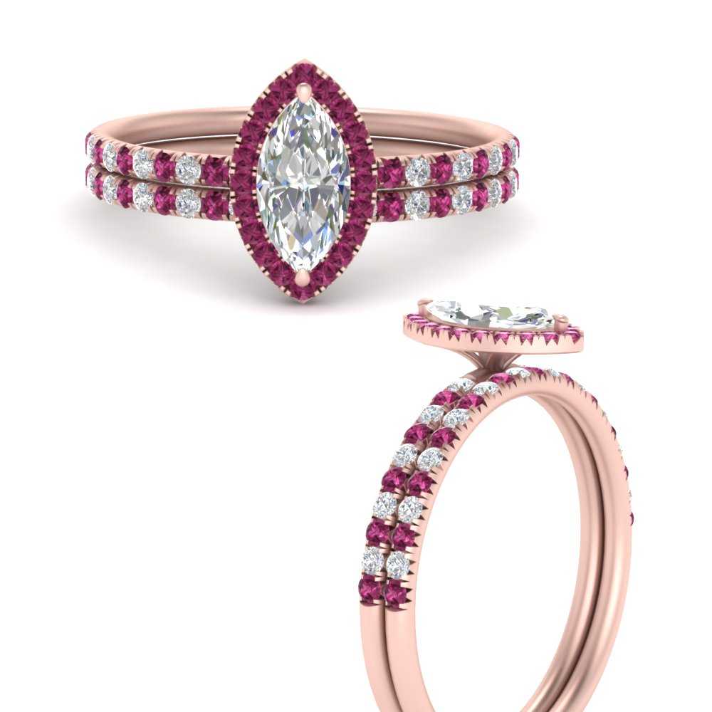 marquise-cut-pink-sapphire-halo-wedding-ring-set-in-rose-gold-FD8523MQGSADRPI-NL-RG