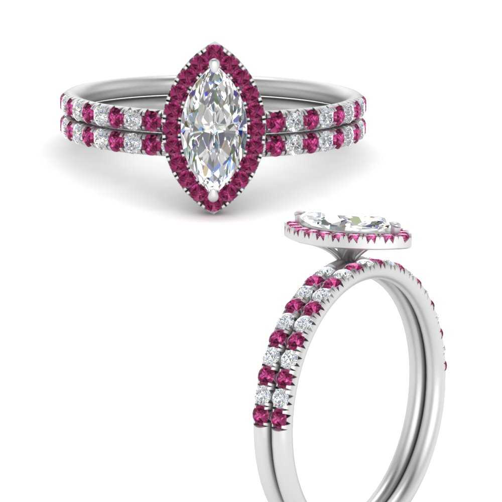 marquise-cut-pink-sapphire-halo-wedding-ring-set-in-white-gold-FD8523MQGSADRPI-NL-WG