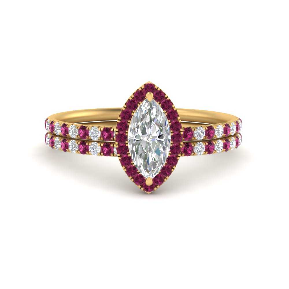 marquise-cut-pink-sapphire-halo-wedding-ring-set-in-yellow-gold-FD8523MQGSADRPI-NL-YG