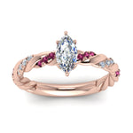 Load image into Gallery viewer, marquise-cut-pink-sapphire-twisted-vine-engagement-ring-in-rose-gold-FD9127MQRGSADRPIANGLE5-NL-RG
