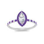 Load image into Gallery viewer, marquise-cut-purple-topaz-halo-petite-engagement-ring-in-white-gold-FD8523MQRGVITOANGLE3-NL-WG