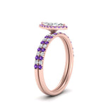 Load image into Gallery viewer, marquise-cut-purple-topaz-halo-wedding-ring-set-in-rose-gold-FD8523MQGVITO-NL-RG
