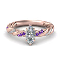 Thumbnail 55 - marquise-cut-purple-topaz-twisted-vine-engagement-ring-in-rose-gold-FD9127MQRGVITO-NL-RG