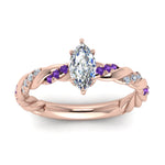 Load image into Gallery viewer, marquise-cut-purple-topaz-twisted-vine-engagement-ring-in-rose-gold-FD9127MQRGVITOANGLE5-NL-RG
