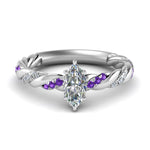 Load image into Gallery viewer, marquise-cut-purple-topaz-twisted-vine-engagement-ring-in-white-gold-FD9127MQRGVITO-NL-WG
