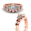 Load image into Gallery viewer, marquise-cut-ruby-celtic-two-tone-bridal-matching-set-in-rose-gold-fdens2255mqgrudrangle3-nl-rg-ws4.jpg