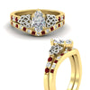 Load image into Gallery viewer, marquise-cut-ruby-celtic-two-tone-bridal-matching-set-in-yellow-gold-fdens2255mqgrudrangle3-nl-yg-ws4.jpg