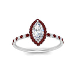 Load image into Gallery viewer, marquise-cut-ruby-halo-petite-engagement-ring-in-white-gold-FD8523MQRGRUDRANGLE3-NL-WG