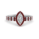 Load image into Gallery viewer, marquise-cut-ruby-halo-wedding-ring-set-in-white-gold-FD8523MQGRUDR-NL-WG