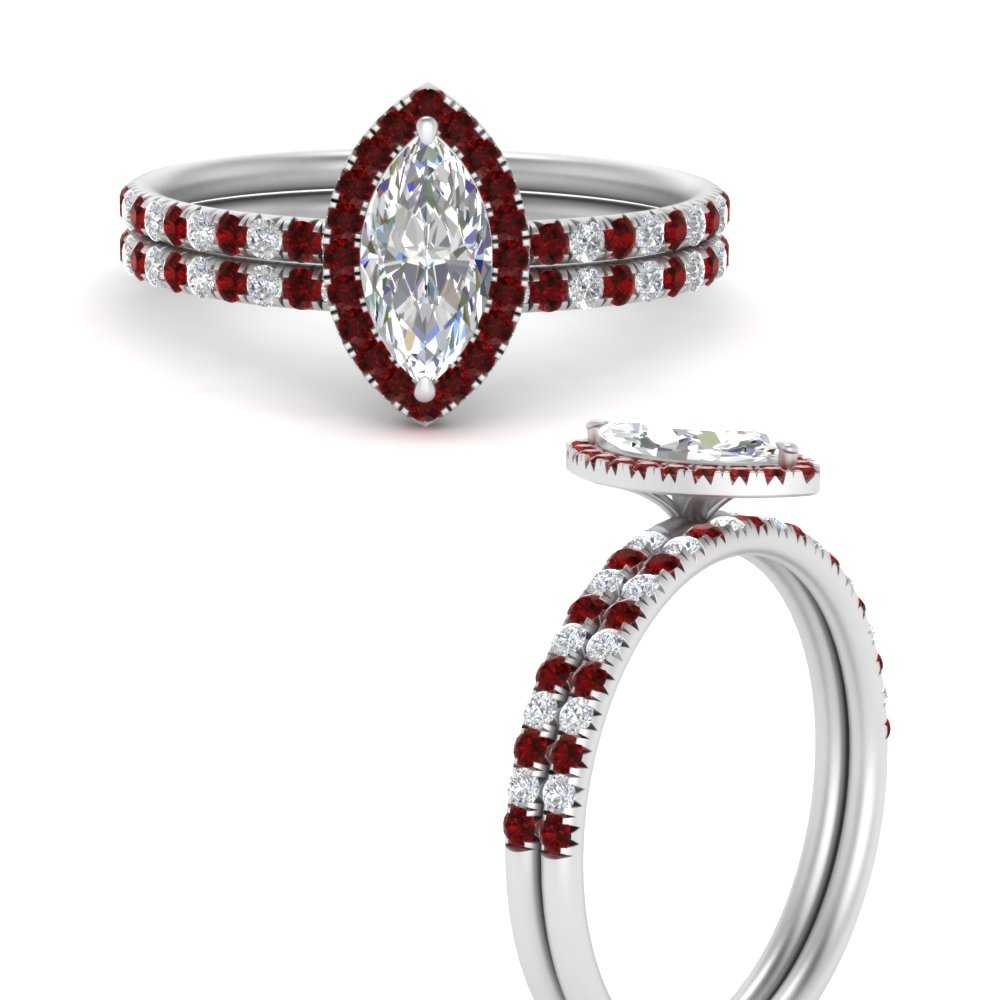 marquise-cut-ruby-halo-wedding-ring-set-in-white-gold-FD8523MQGRUDR-NL-WG