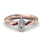 Load image into Gallery viewer, marquise-cut-ruby-twisted-vine-engagement-ring-in-rose-gold-FD9127MQRGRUDR-NL-RG
