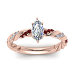 Load image into Gallery viewer, marquise-cut-ruby-twisted-vine-engagement-ring-in-rose-gold-FD9127MQRGRUDRANGLE5-NL-RG
