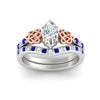 Load image into Gallery viewer, marquise-cut-sapphire-celtic-two-tone-bridal-matching-set-in-white-gold-fdens2255mqgsablangle5-nl-wg-ws4.jpg