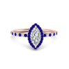 Load image into Gallery viewer, marquise-cut-sapphire-halo-petite-engagement-ring-in-rose-gold-FD8523MQRGSABLANGLE3-NL-RG