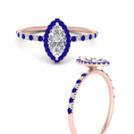 Load image into Gallery viewer, marquise-cut-sapphire-halo-petite-engagement-ring-in-rose-gold-FD8523MQRGSABLANGLE3-NL-RG