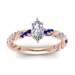 Load image into Gallery viewer, marquise-cut-sapphire-twisted-vine-engagement-ring-in-rose-gold-FD9127MQRGSABLANGLE5-NL-RG

