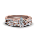 Load image into Gallery viewer, marquise-cut-simple-diamond-twisted-vine-bridal-ring-sets-in-14K-rose-gold-FD8233MQ-NL-RG
