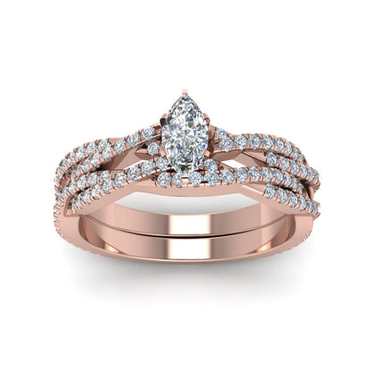 marquise-cut-simple-diamond-twisted-vine-bridal-ring-sets-in-14K-rose-gold-FD8233MQ-NL-RG