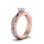 Load image into Gallery viewer, marquise-cut-simple-diamond-twisted-vine-bridal-ring-sets-in-18K-rose-gold-FD8233MQ-NL-RG
